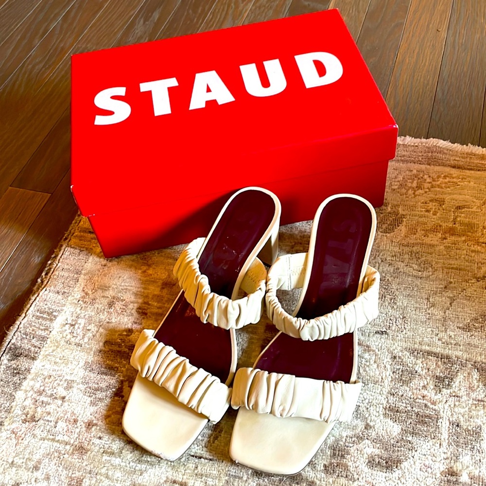 Staud Cream Sandals